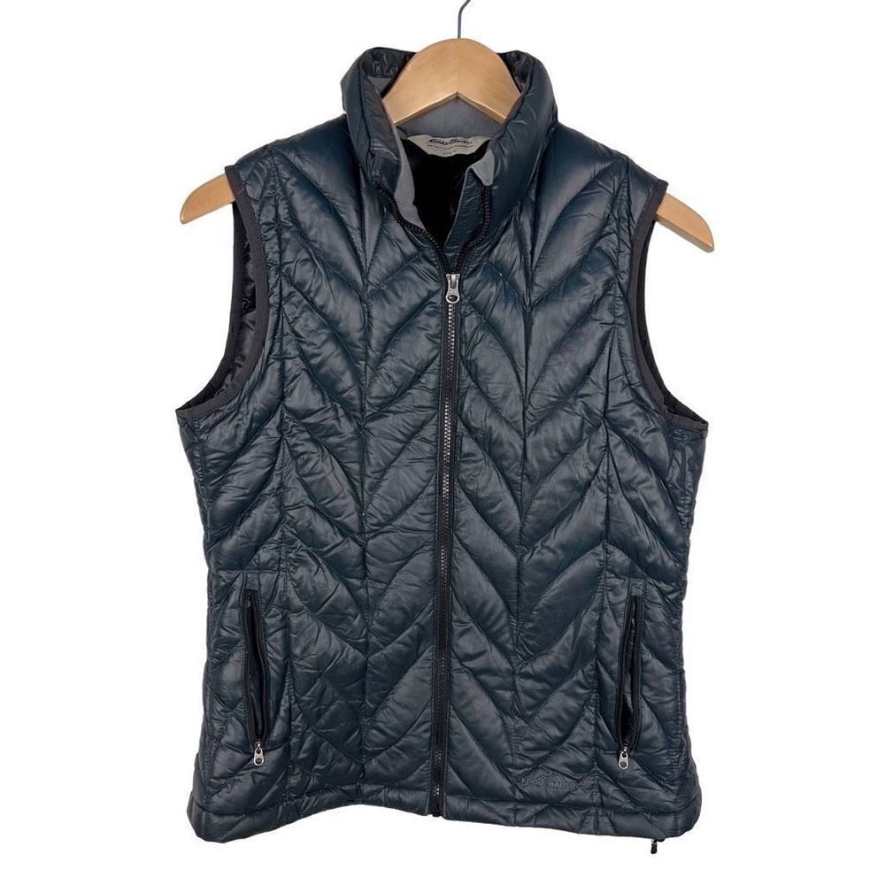 Eddie Bauer Goose Down Puffer Vest 700 fill power 
 blue gray size women’s M